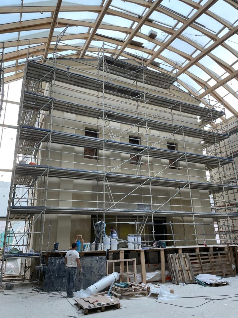 chantier renovation patrimoine chaux